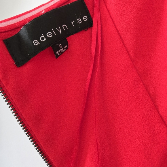 ADELYN RAE Red Sweetheart Neckline Strapless Jumpsuit.Size Small - Picture 8 of 12